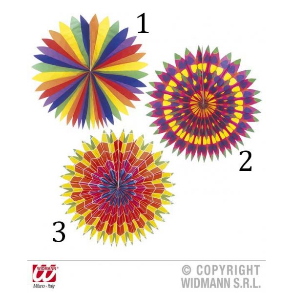 Αποκριάτικοι Ήλιοι Πολύχρωμοι - 3 Χρώματα (50cm)