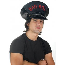 Αποκριάτικο Αξεσουάρ Καπέλο Vinyl Bad Boy Μαύρο