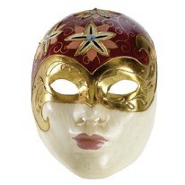 Αποκριάτικη Μάσκα Paper Mache Γυναίκα Χρυσό