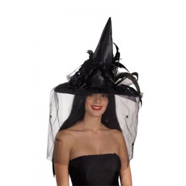 Αποκριάτικο Αξεσουάρ Γυναικείο Καπέλο Μάγισσας (Μαύρο)