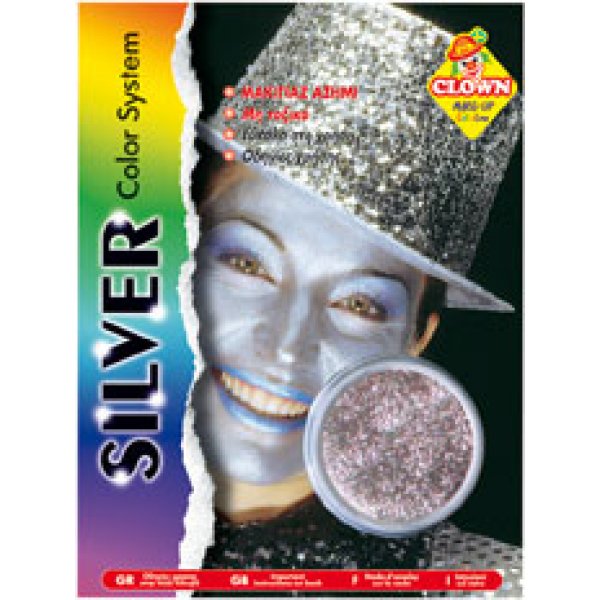 Αποκριάτικο Μακιγιάζ Glitter- Ασημί